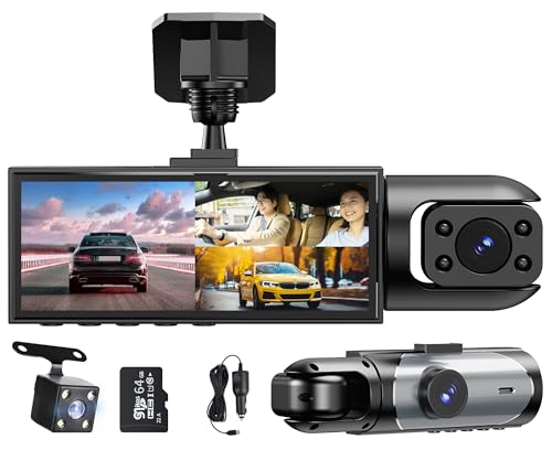 

Beho Dash Camera, Front 3 Cameras, Dash Camera, Front 1080p, 170° Super Wide Angle,