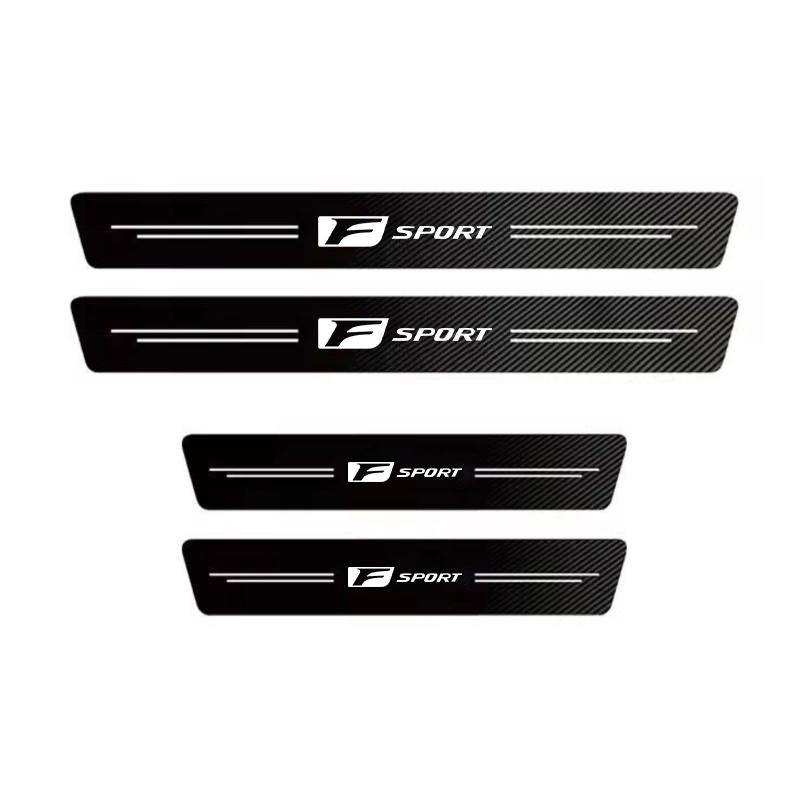 1/4/5Pcs Carbon Fiber Car Door Sill Protector Threshold Stickers For Lexus F SPORT IS250 IS200 CT200h GS300 LS430 RX450h LX570