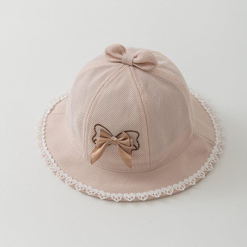 Korean Style Children's Sun Protection Lace Bucket Hat for Girls