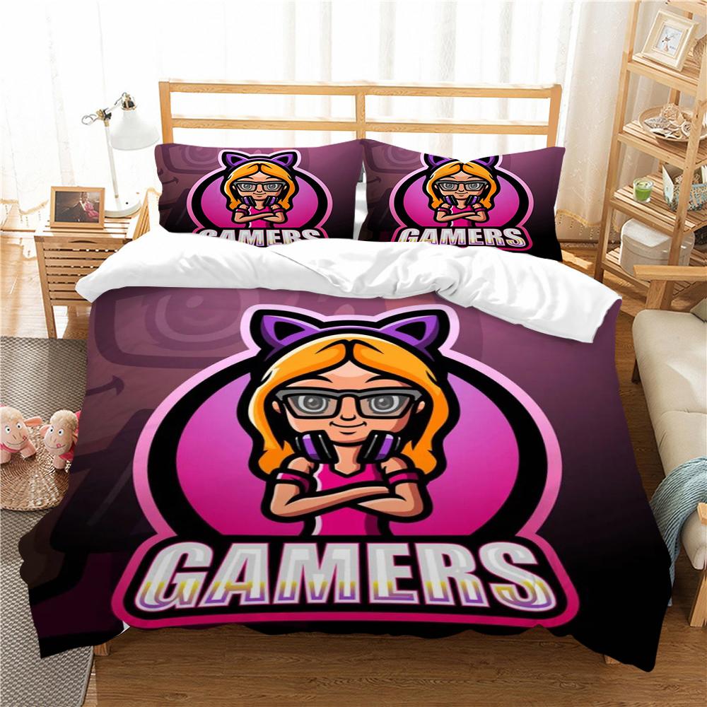 3D herní potisk Povlečení Přikrývka Přikrývka Dekor do ložnice Povlak na polštář Polyesterová přikrývka