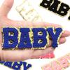 2pcs BABY MAMA Letter Patches Towel Embroidery Ironing Patches For DIY Crafts Clothing Jeans Applique Stickers Sewing Patches