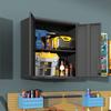 Metal Wall Cabinet with Door Lock & Shelf - Ideal for Garage, Workshop & Office - No Wood, No Formaldehyde, H77 cm × W75 cm × D30 cm