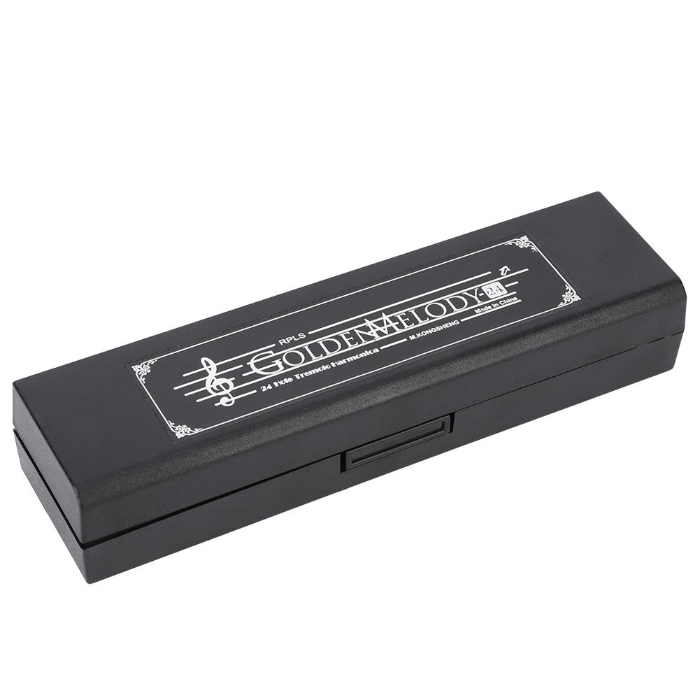 

Губная гармошка с тремоло на 24 отверстия, духовой музыкальный инструмент в тональности C для начинающих взрослых