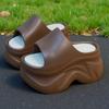 Las zapatillas de tacón alto más nuevas de moda de verano para mujer con suela gruesa de 9 cm de altura, zapatillas para interior y exterior, tipo nube, chanclas de EVA
