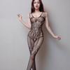 Crotchless Fishnet Bodysuit: Black, Transparent, Tempting Bedroom Wear