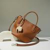 Vegetable Basket Women's Bag Leather New Bucket Bag Crossbody Summer Women's Niche High-end Versatile Work Handbag