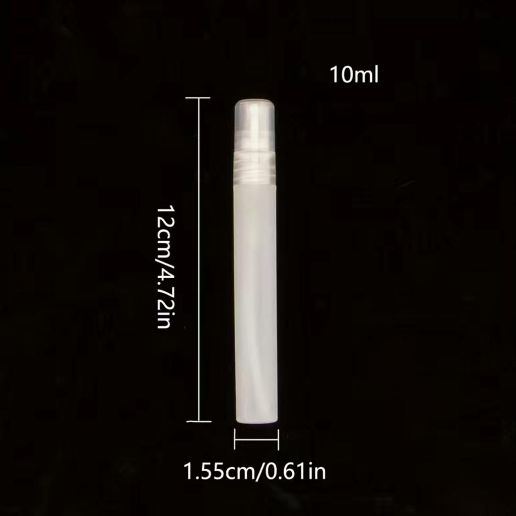 12pcs 10ml Perfume Atomizers Refillable Matte Clear Small Travel Size Spray Bottles Dispenser Tube For Fine Mister Mini E