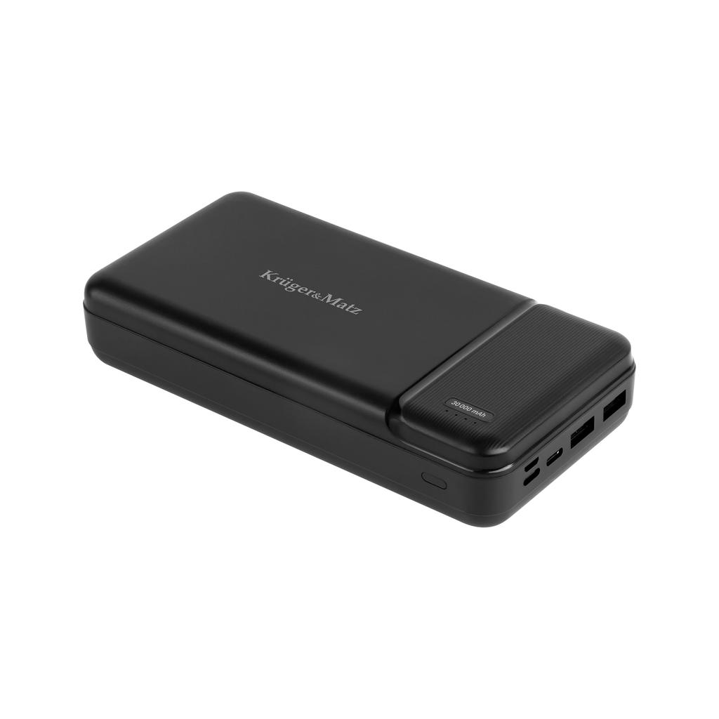 Power bank 30000mAh 2xUSB USB-C cable KrugerMatz