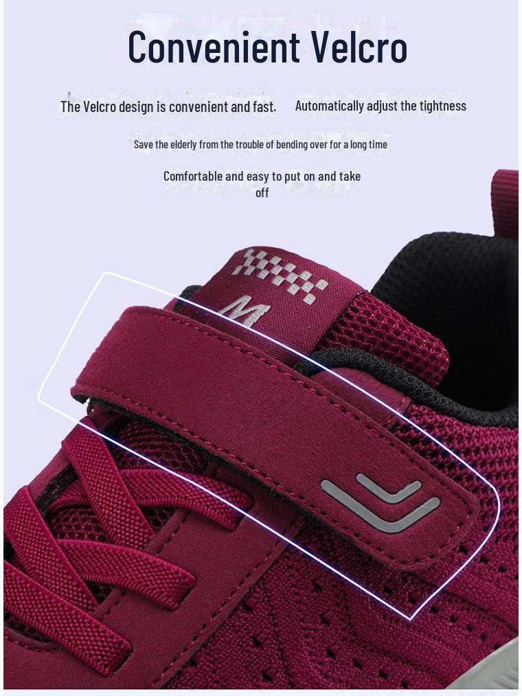 Comfortable Non-Slip Elderly Walking Shoes - Lightweight Spring & Autumn Sneakers