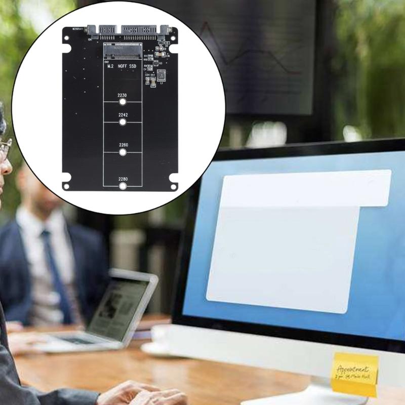 M.2 NGFF to SATA Adapter M.2 NGFF SSD to 2.5in SATA Converter Support 2230 2242 2260 2280 SSDs