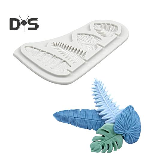 Food Grade Dessert Mold Heat Resistant Silicone 3D DIY Leaf Shaped Cake Dessert Mold Decoration Kitchen Supplies
