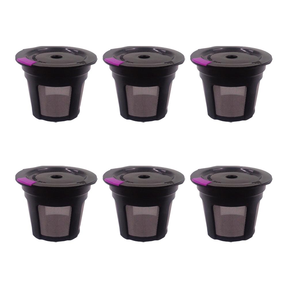 1/4/6 PCS Reusable K Cups Coffee Filters Eco-Friendly K Cup Pod Coffee Filter Large Capacity for Keurig 1.0/2.0 Mini Plus Series