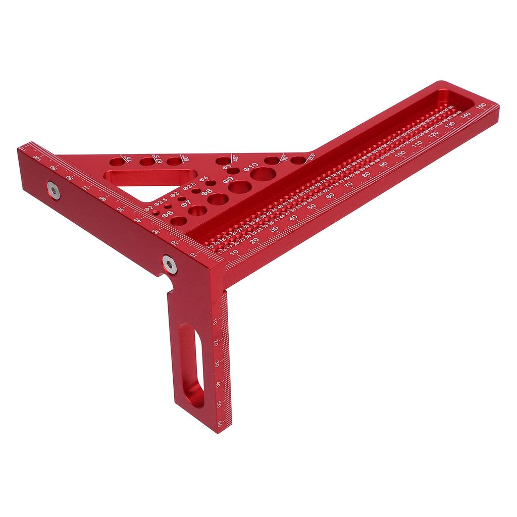 Set Riglă Triunghiulară pentru Prelucrarea Lemnului Aliaj de Aluminiu Multifuncțional Compact Pătrat de Tâmplar Prelucrarea Lemnului
