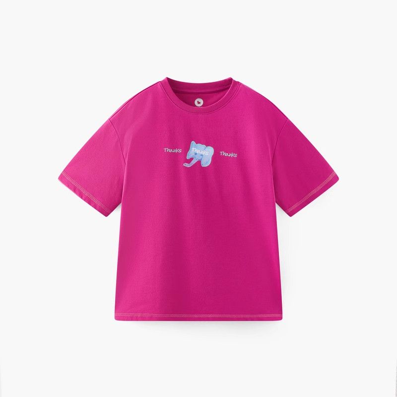 [Choose 3 Pieces from 179] Mqd Children's Short-Sleeved T-Shirt Summer Boys and Girls Color-Blocking Printed Loose T-Shirt