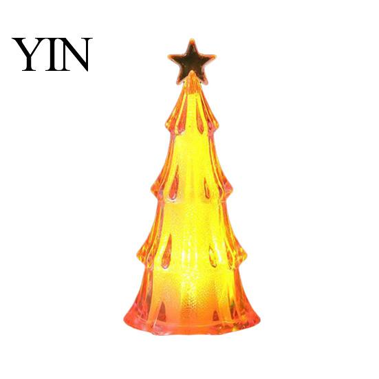 Festive Bookshelf Ornament Christmas Tree Night Light, LED Decorative Lamp for Bedroom And Party Atmosphere Safe Flameless Light Lighting, Plastic
