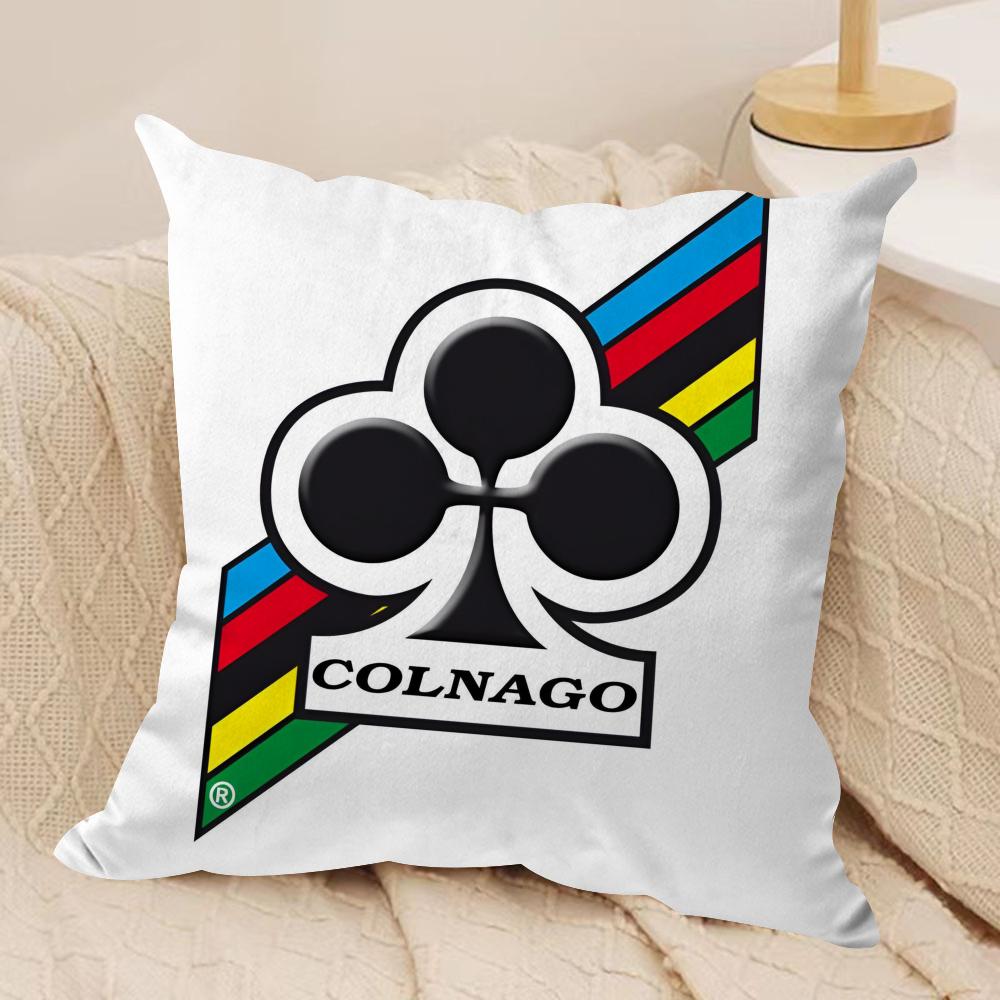 Racing C-ColnagoS BicycleCushion Cover Soft Plush Fabric Double-Sided Printed Sofa Cushion Cover for All Seasons Home Decor Gift