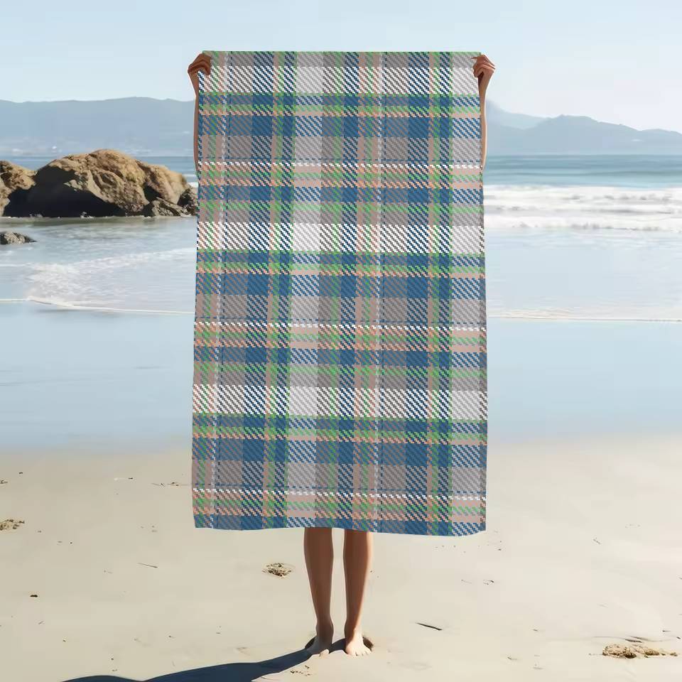 Schottisches Tartan-Muster Strandtuch für Kinder Badetuch Handtuch für den Pool Urlaubsgeschenk Picknicktuch Partygeschenk