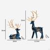 2 Pieces Reindeer Figurines Sitting Standing Deer Statues Retro Artificial Animal Crafts Statue