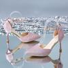 Fine Heel Design Sense Niche Sandals Summer New Silver High Heels Temperament Muse Fan Women's Single Shoes