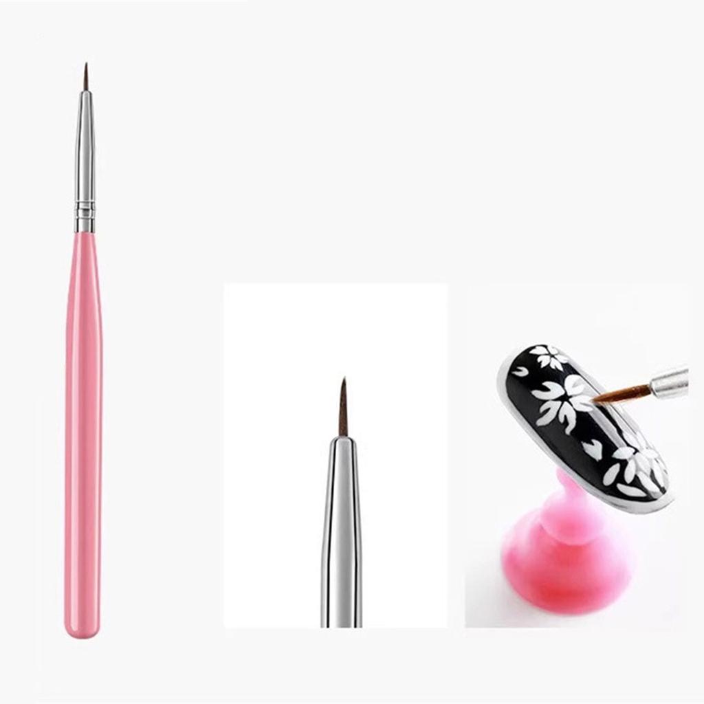 Professional Nail Art Brushes And Dotting Tools Set 15Pcs For Gel Nails UV Gel Designs Comfortable and Practical Handle