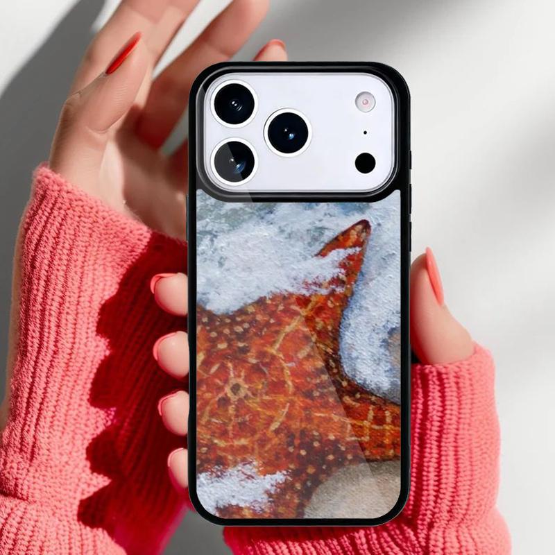 Beach Starfish Phone Case for iPhone 17 16 15 14 13 Pro Max Back Cover for 12 11 Pro Coque