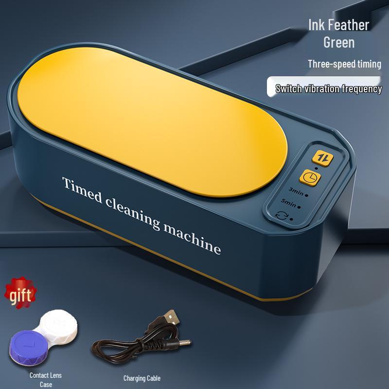 Multifunctional Ultrasonic Cleaner for Glasses, Contact Lenses, Jewelry, and Toothbrushes with Timer