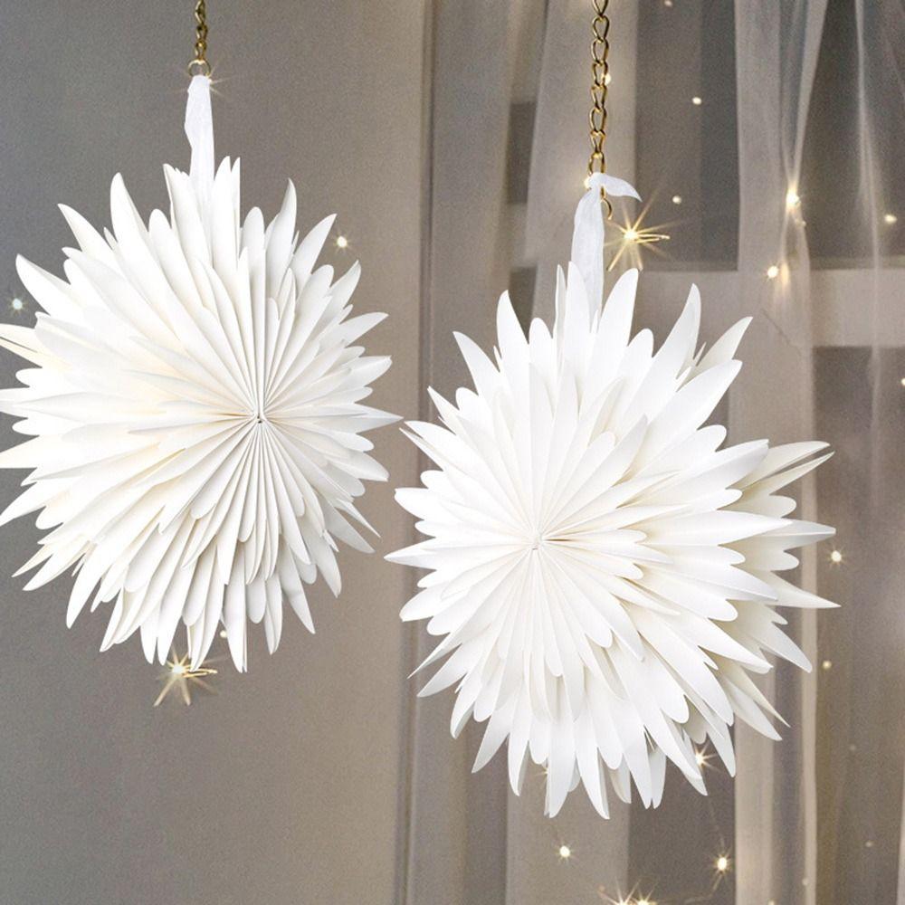 Paper 3D Paper Snowflake Sparkling Lights Christmas Lantern Decorations Wedding Decoration