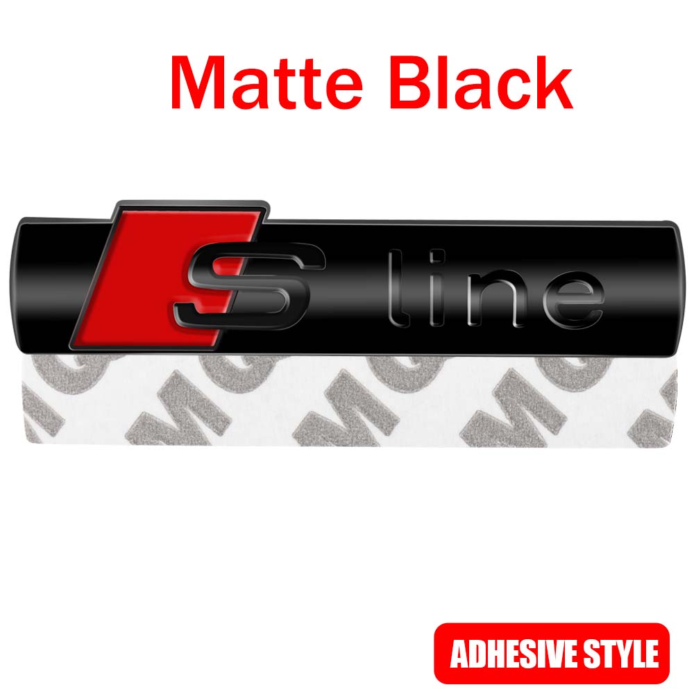 3D SLINE Emblem Car Body Trunk Sticker Auto Decoration Accessories For  qwe12 S Q7 A1 A7 Q3 8L TT Mk2 C5 A5 A3 A4 B8 8P 8V A6 C7