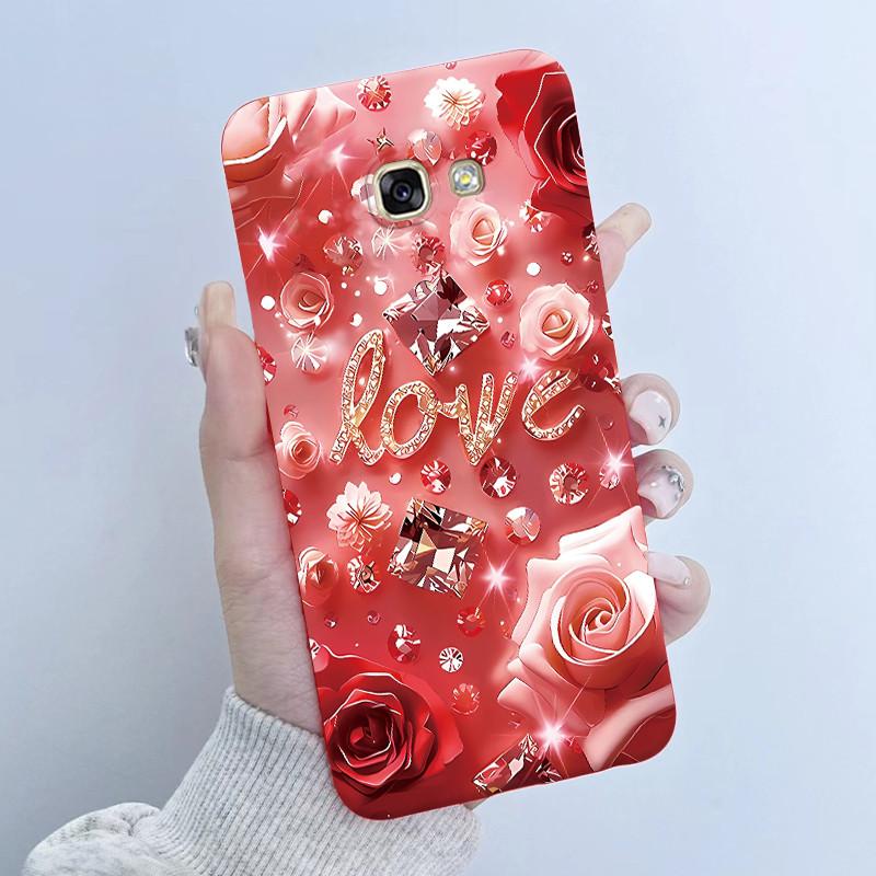 For Samsung Galaxy A5 2016 A7 2017 Phone Case Flower Girls Design Soft Silicone TPU Back Housing for SM-A510F A520F A720F Covers