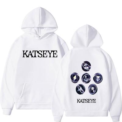 Sudadera con Gráfico de Álbum KATSEYE Grupo de Chicas Coreanas para Mujer Sudadera de Forro Polar Informal Vintage para Mujer Ropa Urbana Oversize para Hombre