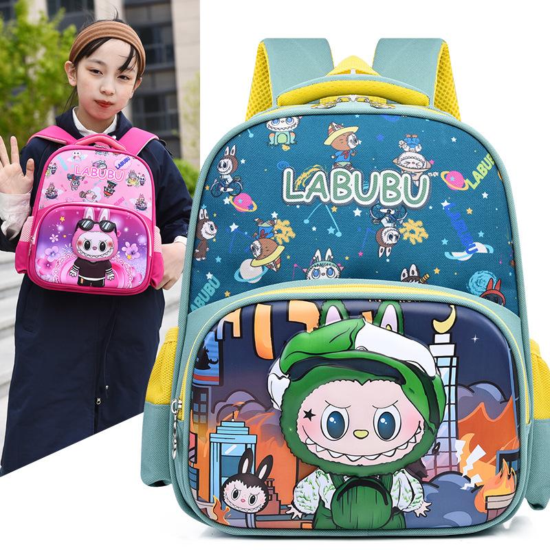 Elementary School Backpack Labubu Cartoon Cute and Lightweight Children's Backpack for Boys and Girls CLE