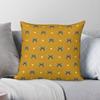 Bumblebees On Mustard Gold Square Pillowcase Polyester Linen Velvet Creative Zip Decor Pillow Case Sofa Cushion Cover