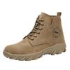 Men's Breathable Wear-Resistant Steel Toe Work Shoes - Comfortable, Anti-Smash, Anti-Puncture, Insulated Construction Footwear.