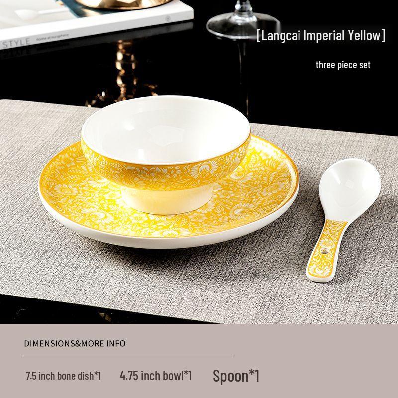Jingqingfu Enamel Ceramic Tableware Set