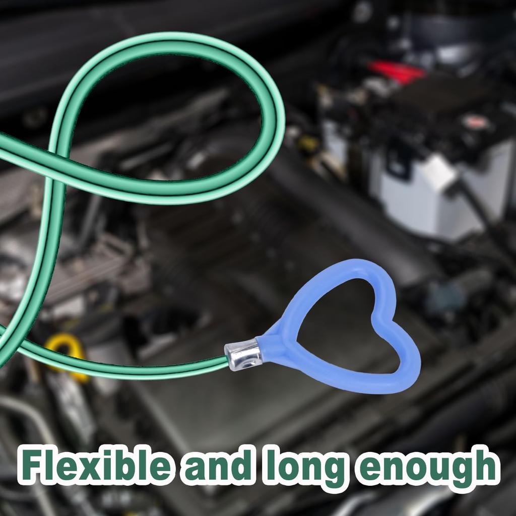 Sunroof Drain Cleaning Tool, 118in Long Wire Pipe Cleaner with 2 Straight Flexible Cleaning Brushes Heart Handle Design Drain Snake Unclogger Hole