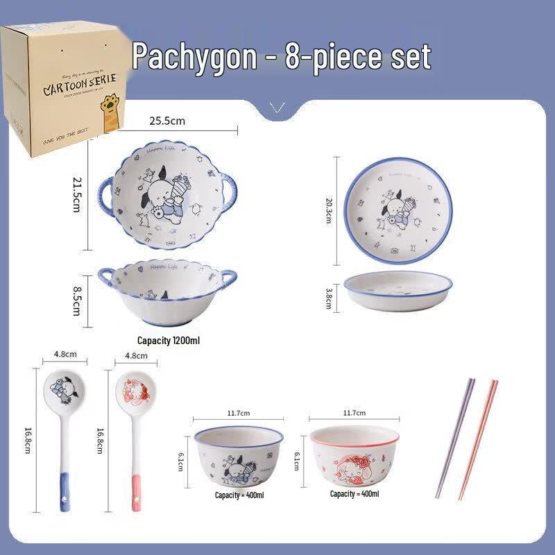 Youluo Cute Cartoon Ceramic Tableware Set