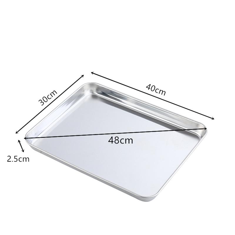 

Подносы для хранения продуктов из нержавеющей стали, прямоугольные, для паровых сосисок, фруктов, воды, хлеба, кухонной выпечки, мелкое блюдо, сервировочная тарелка