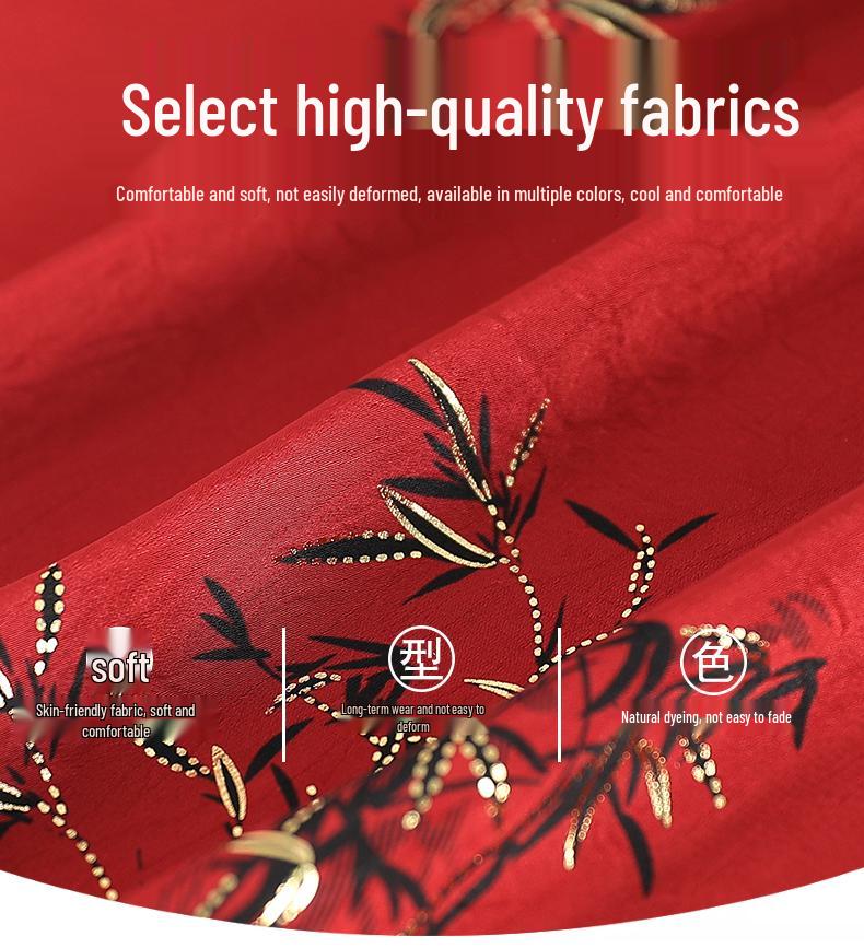 Chic Summer Two-Piece Set: Short-Sleeved Chinese Style for Middle-Aged and Elderly Women
