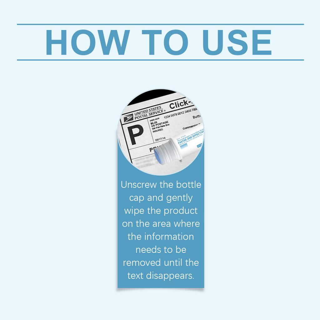 Thermal Paper Correction Fluid; Privacy Against Identity Theft And Misuse Of Receipt Information.20ml