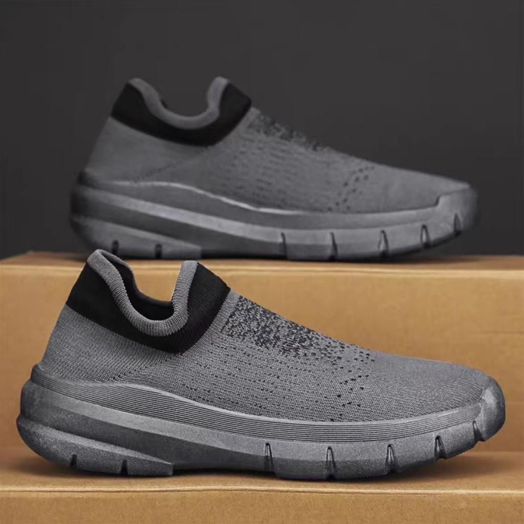 Men's Slip On Walking Shoes Non Slip Breathable Lightweight Sneakers Athletic Tennis Running Shoes for Gym Travel Jogging Comfortable Sneakers for Men