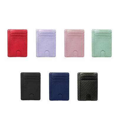 8 Slot Slim Leather Wallet Credit ID Card Holder Purse Coin Money Case Cover Bags for Men Women Men Fashion Business Pouch