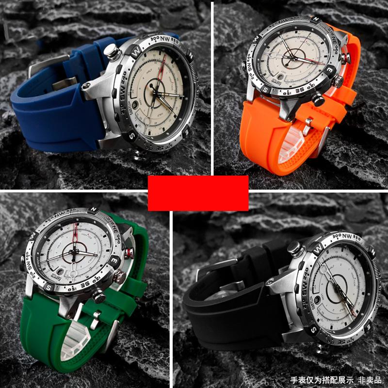 Bracelet de montre convexe Bracelet en silicone pour timex T2N738 T2N739 T2N720 T2N721 T49706 Bracelet de montre à boucle déployante Bracelet en caoutchouc 24X16mm