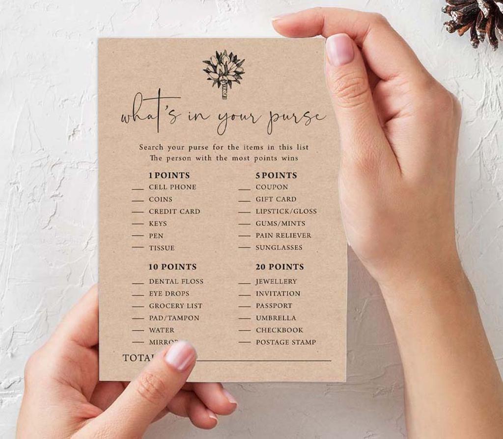 Inkdotpot Bridal Shower Games Set Of 4(50 Sheets Each) W   Miss To Mrs Gold Banner Rustic Kraft Paper Fun Bachelorette Party Games Set