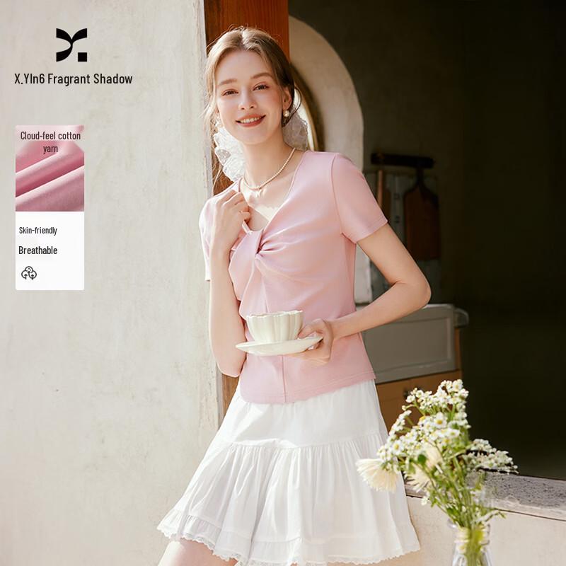 

Women s Butterfly Knot V-Neck Short Sleeve T-Shirt L