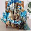 Sheep Horns Customize Your Name Blanket Warm Comfortable And Soft Blankets Are Suitable For Home Lunch Break Blanket Office Sofa Sofa Gift To