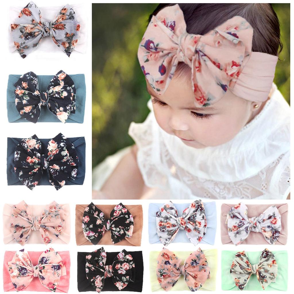 Dětská elastická gumička do vlasů Bohemian Hair Ornament Bow Hair Band
