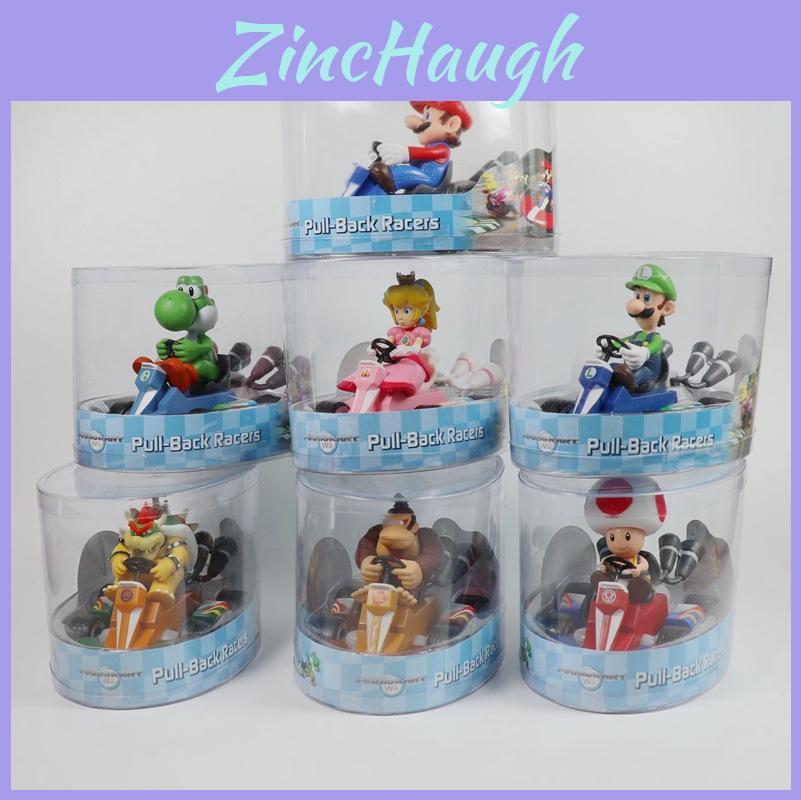 Prezenty Super Mario Kart Księżniczka Peach Figurka Samochód Pvc Zabawka Kolekcja Z Rozkładanymi Kończynami