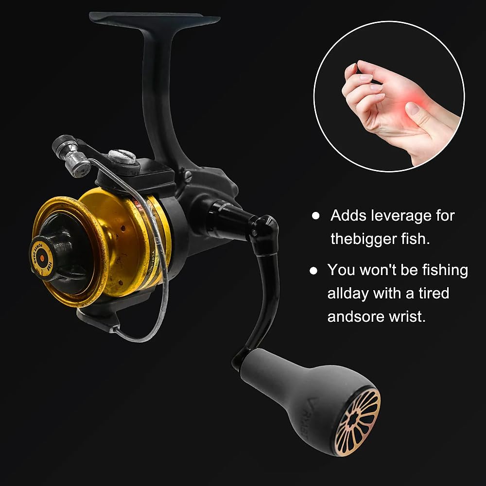 JINOHNAMILL Powerhandtag för Penn Spinfisher 420ss, 430ss, 704, 706 och 706L, Plug and Play med TPE27 Grå Knopp