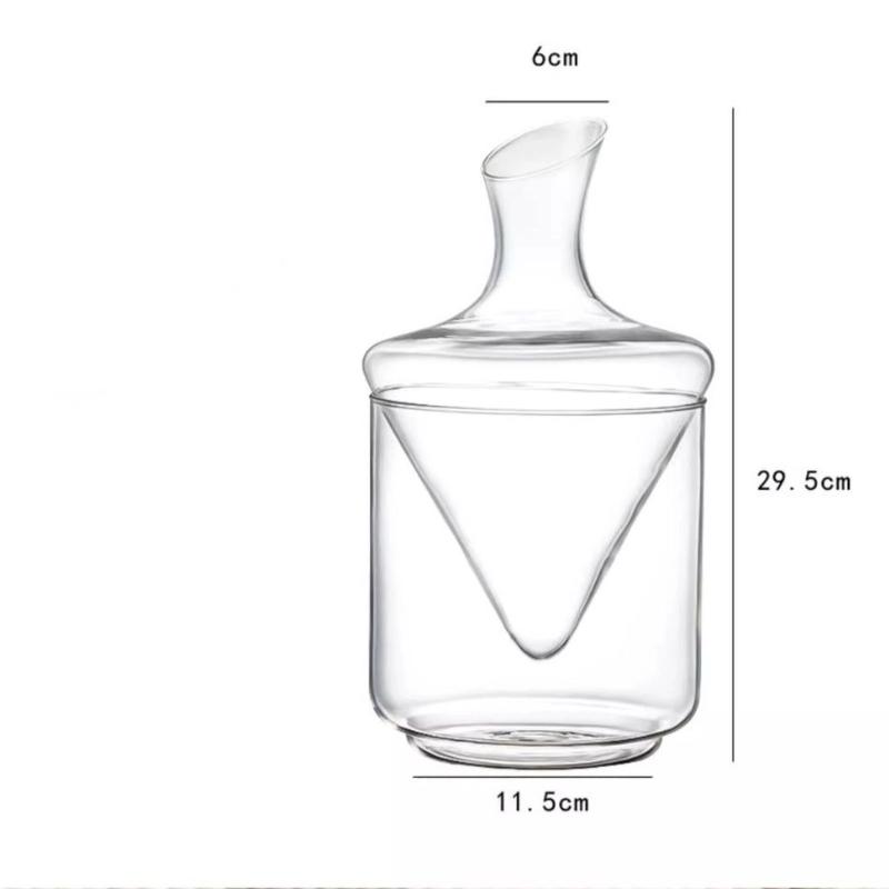 Creative Crystal Glass Wine Decanter with Slanted Spout – Ice Wine Carafe