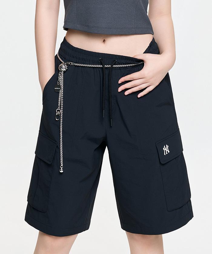 Emelbi Gorpcore Cotton Touch Volume Cargo Bermuda Shorts Ny (Black)